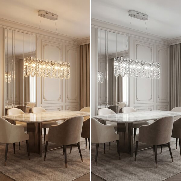 LED kristalna viseća svjetiljka SWE073-CP 60cm Chrome
