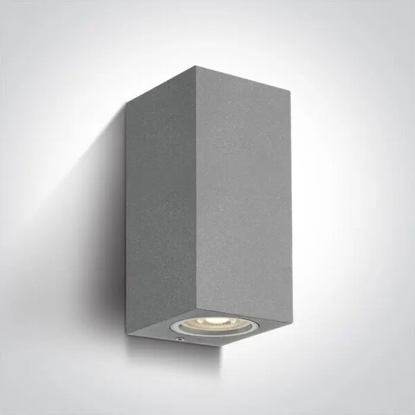 ZIDNA SVJETILJKA 2xGU10/7W IP65 SIVA 100x77x70mm DM67426A/G