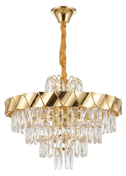 Kristalna viseća svjetiljka SWE076-CP 50cm GOLD