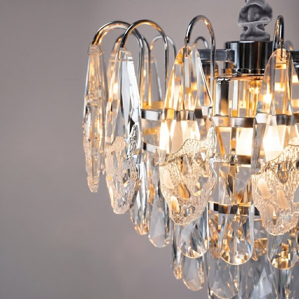 Kristalna viseća svjetiljka SWE077-CP 30cm Chrome