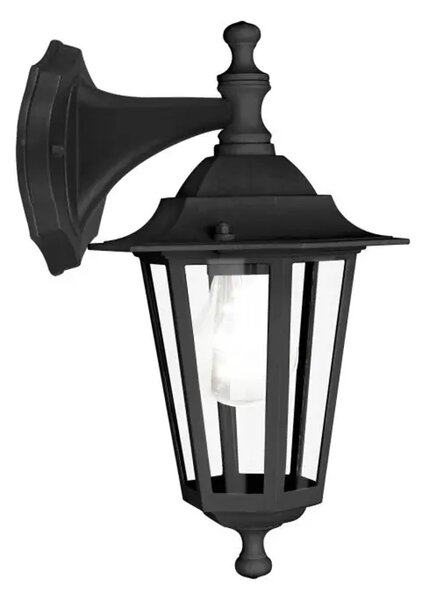 VANJSKA ZIDNA LAMPA 1xE27 CRNA LATERNA 4 22467