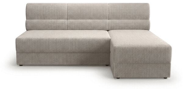 Razvlačna kutna garnitura L TAVERO SLIM 201x140 cm, svijetlo bež, univerzalna
