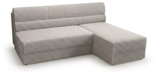 Razvlačna kutna garnitura L TAVERO SLIM 201x140 cm, svijetlo bež, univerzalna
