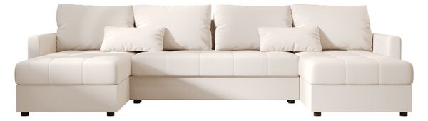Razvlačna U kutna garnitura VENORIA 285x146 cm, krem + 2 jastuka GRATIS
