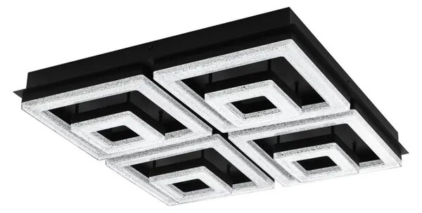 ZIDNA/PLAFONJERA 8xLED 12W, 1250lm, CRNA/ČELIK/KRISTAL FRADELO 1 99328
