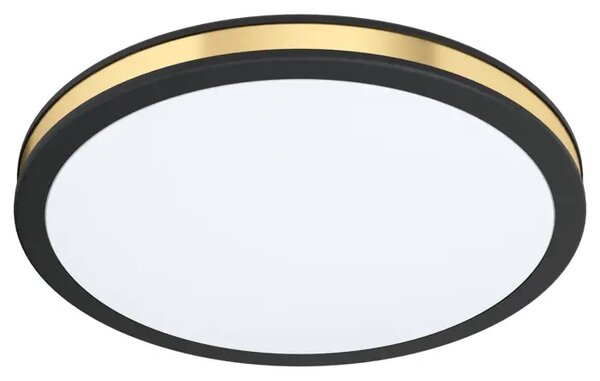 PLAFONJERA 1xLED 12W, 1350lm, PROM 280, CRNA/ZLATNA/ČELIK PESCAITO 99406