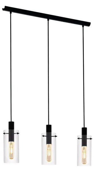 VISILICA 3xE27 CRNA/STAKLO PROZIRNO MONTEFINO 97367