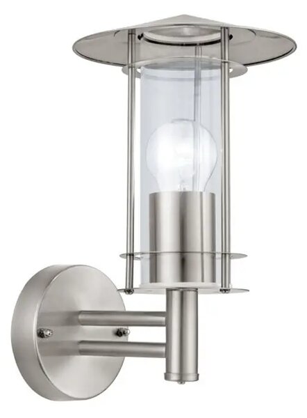 VANJSKA ZIDNA LAMPA 1xE27 INOX/STAKLO LISIO 30184