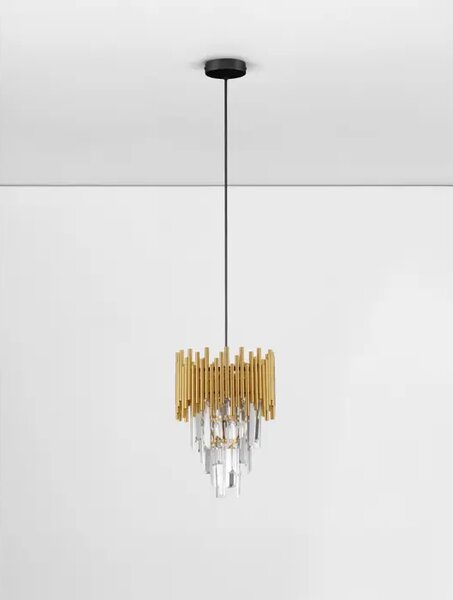 MAGNOLIA LUSTER KRISTAL ZLATNI LED E14 1x5W 100-240V IP20 NL9824084