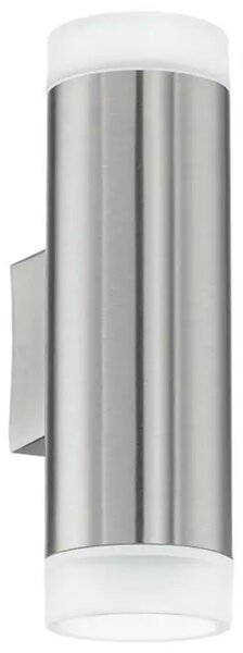 VANJSKA ZIDNA LAMPA 2xGU10 LED 2X2,5W, INOX RIGA LED 92736