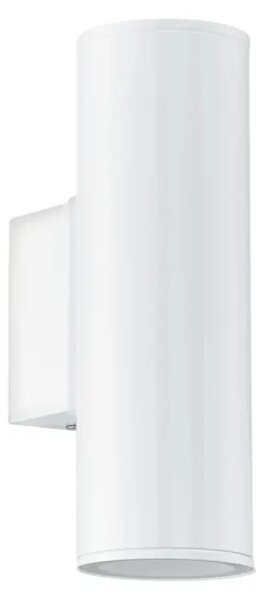 VANJSKA ZIDNA LAMPA 2xLED GU10, 2X3W, ČELIK/BIJELA RIGA 94101