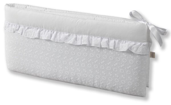 Magic Baby ogradica za krevetić s volanom Kjara, muslin pamuk, 180 cm - BOHO kolekcija