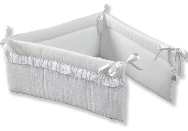 Magic Baby ogradica za krevetić s volanom Kjara, muslin pamuk, 180 cm - BOHO kolekcija