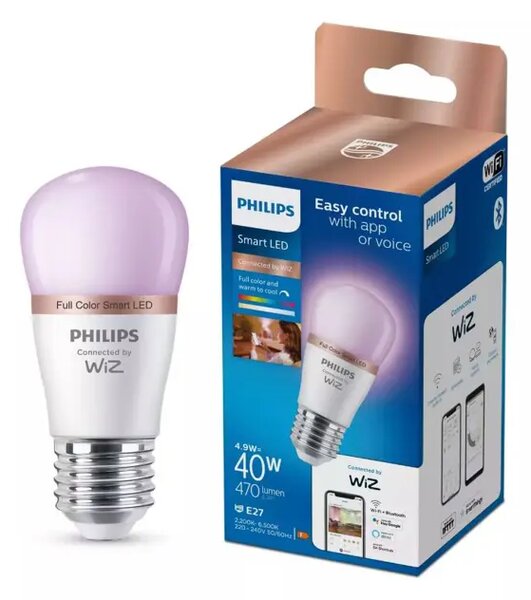 PHILIPS SMART ŽARULJA WFB 40W P45 E27 922-65 RGB 1PF/6 8719514437395