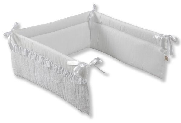 Magic Baby ogradica za krevetić s volanom Kjara, muslin pamuk, 180 cm - BOHO kolekcija