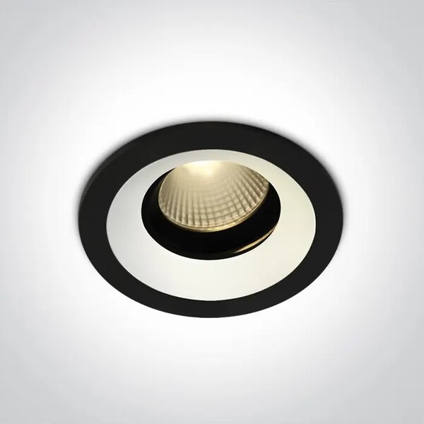 UGRADBENA SVJETILJKA LED/12W/3000K/940lm/60°/240V CRNA + 050086 PRSTEN DM11112H/B/W