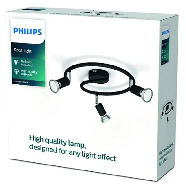 Limbali PHILIPS STROPNI REFLEKTOR CRNI 3x50W 230V 8719514465251