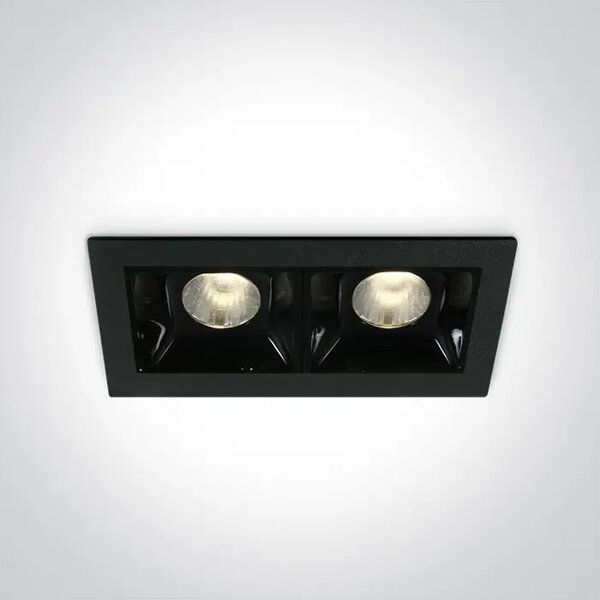 UGRADBENA SVJETILJKA LED 2x2W/3000K/2x160lm IP20 CRNA DIMM. DM50202B/B/W