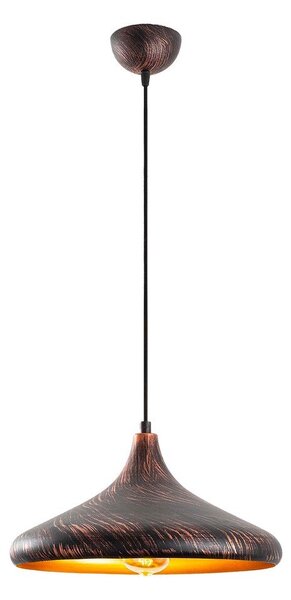 Crna/u bakrenoj boji viseća svjetiljka s metalnim sjenilom ø 34 cm Barek – Opviq lights