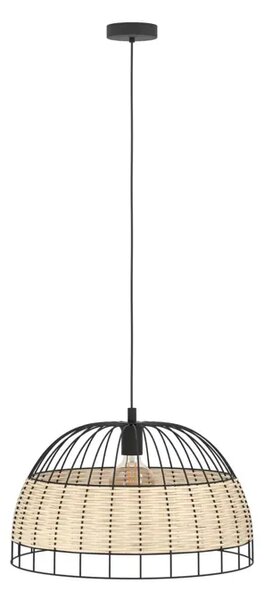VISILICA 1xE27 PROM 500, CRNA/RATAN NATUR ANWICK 43312