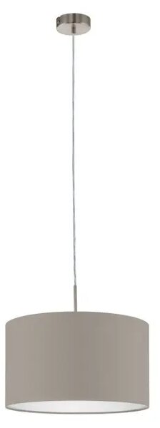 VISILICA 1xE27 fi380 NIKL/MAT, TEKSTIL SIVOZELENAPASTERI 31572