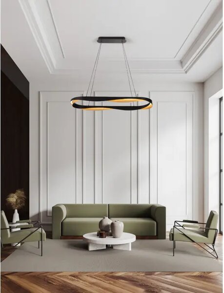 RADON VISILICA LED/3000K/62W/3093Lm/CRNA & GOLD NL9186949