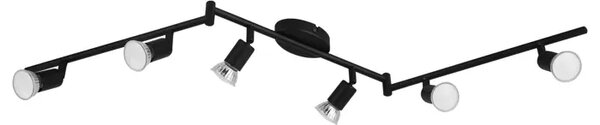 REFLEKTOR 6xLED GU10, 6X2,8W, CRNI BUZZ-LED 32433