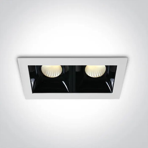 UGRADBENA SVJETILJKA LED/2×6,5W/3000K/2×550lm/36°/350mA IP20 BIJELA DM50207B/W/W