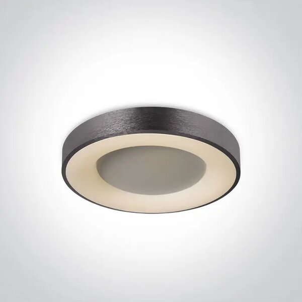 LED PLAFONJERA 40W/3000K/2400lm/230V fi480mm BRUŠENI ANTRACIT DM62182/BAN/W