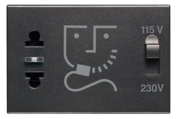 UTIČNICA ZA BRIJAĆI APARAT 2P/115V/250V 3M CRNA RG4177