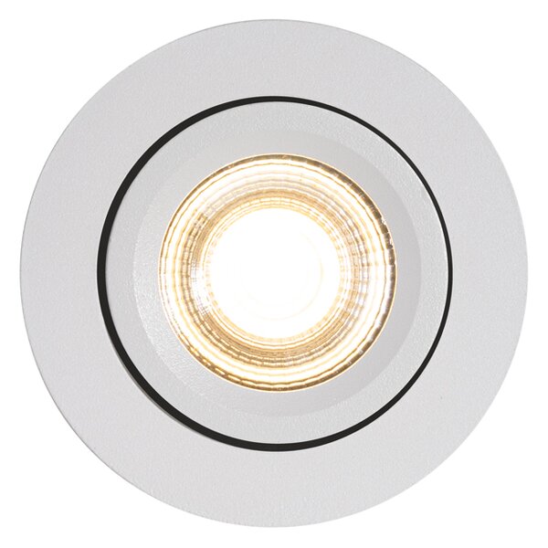 Set od 6 modernih ugradbenih reflektora bijelih 8,2 cm uklj. LED IP54 ultra tanki - Pupil