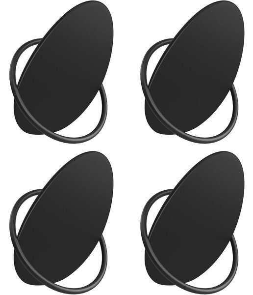 Set od 4 zidne kuke, vješalice, dimenzije 5.5 x 7.3 x 8.5 cm po proizvodu, crne | SONGMICS