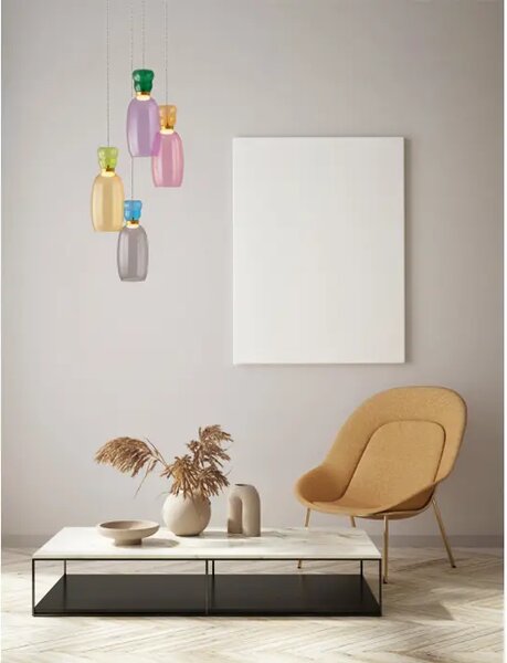 PLUMA VISILICA LED /3000K/32W/3660Lm/ZLATNA JASPER, YELLOW, PINK, GREEN, BLUE NL9030549#