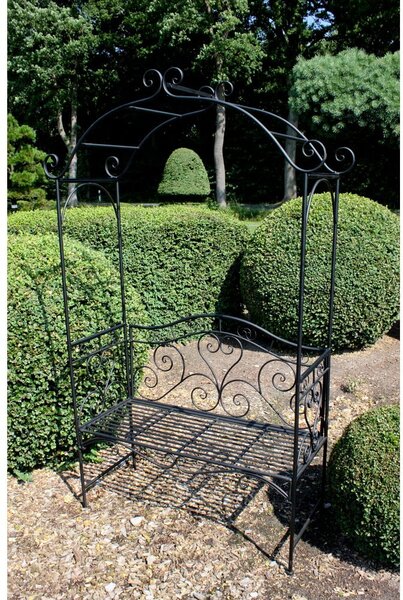 Crna metalna vrtna klupa Colima – Garden Pleasure