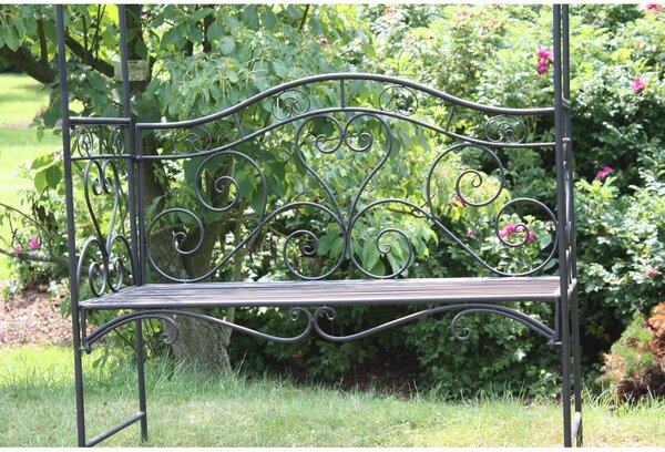 Crna metalna vrtna klupa Colima – Garden Pleasure
