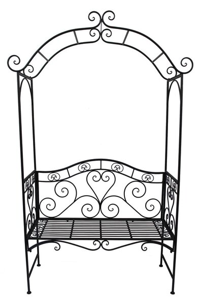 Crna metalna vrtna klupa Colima – Garden Pleasure