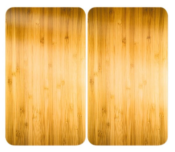 Zaštitni poklopci za štednjak u setu od kaljenog stakla 2 kom 52x30 cm Wooden – Maximex