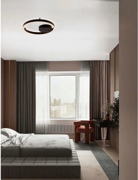 HEDRA PLAFONJERA/ZIDNA LAMPA LED /3000K/40W/3369Lm/CRNA NL9030525