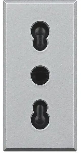 AXOLUTE UTIČNICA EURO 2P+E/16A/250V 1M SREBRNA HC4180