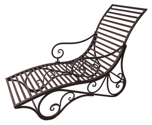 Tamno smeđa metalna vrtna ležaljka Kuwa – Garden Pleasure
