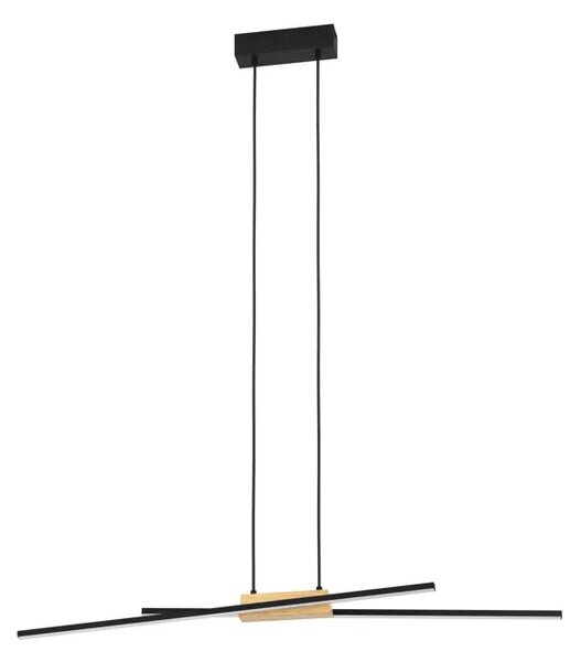 VISILICA 2xLED 2X13W, 3120lm, DIMABILNA, CRNA/DRVO/BIJELA PANAGRIA 900489