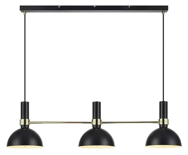 LARRY VISILICA 3L BLACK/BRUSHED BRASS E27 MA106971