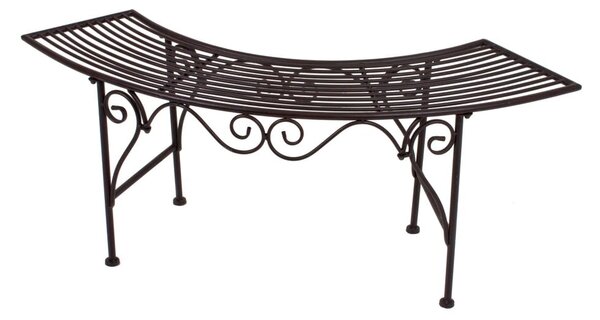 Crna/tamno smeđa metalna vrtna klupa Fuego – Garden Pleasure