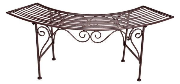 Crna/tamno smeđa metalna vrtna klupa Fuego – Garden Pleasure