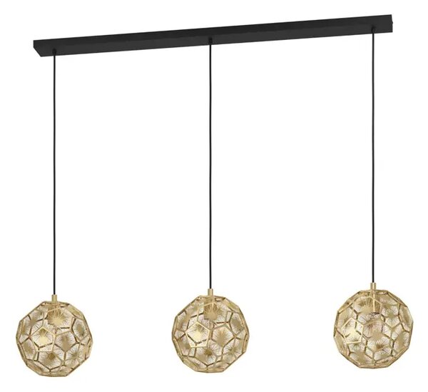 VISILICA 3xE27 3X60W, D- 1300, CRNA/MESING SKOURA 39757