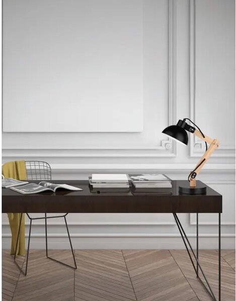 LILA STOLNA LAMPA E27 /IP20/CRNA NL671602