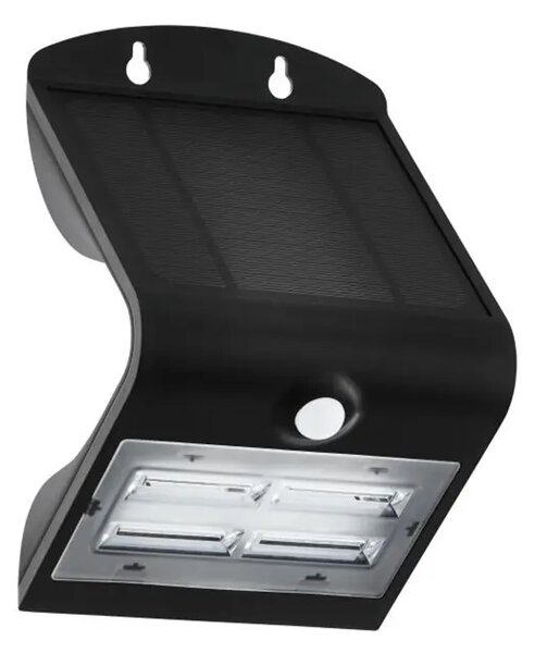 VANJSKA ZIDNA LAMPA 1xLED SOLARNA, NA BATERIJE, 3,2W, 440lm, IP44, SENZOR, PLAST 900255