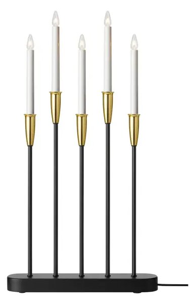 NICE SVIJEĆNJAK Black/Brass 5x3W/E10/2,0m MA705282