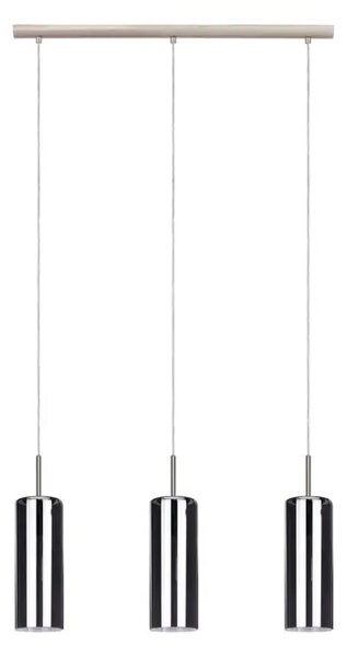 VISILICA 3xE27 NIKL-MAT/CRNO PROZIRNO SELVINO 98695