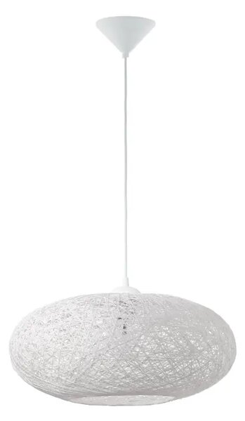 VISILICA 1xE27 1X60W, BIJELA PLASTIKA/BIJELI TEKSTIL CAMPILO 93373